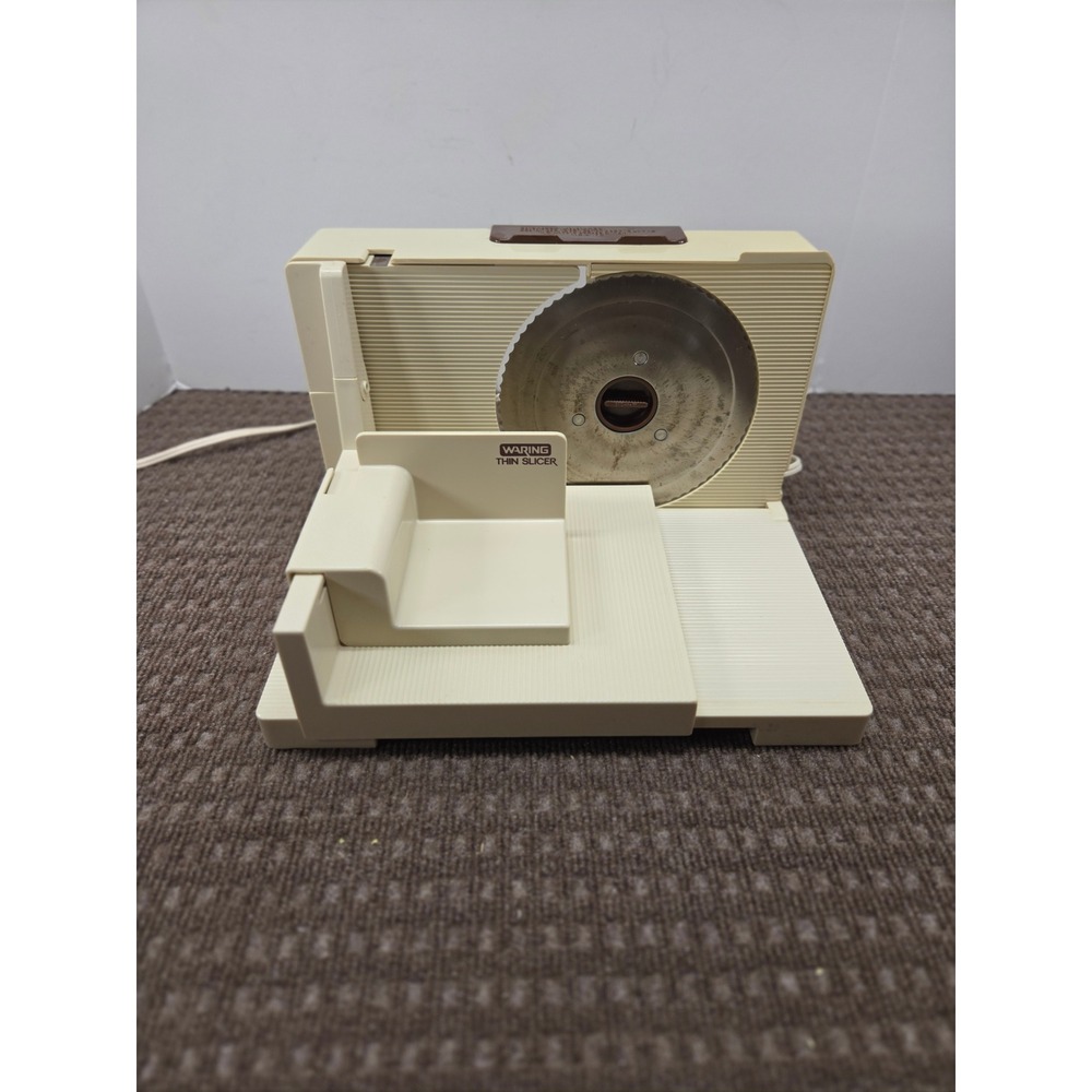 Vintage Waring Thin Slicer Electric Food Slicer Cream Brown FS100 Series